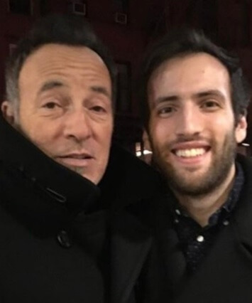 Evan James Springsteen with his father, Bruce Springsteen.